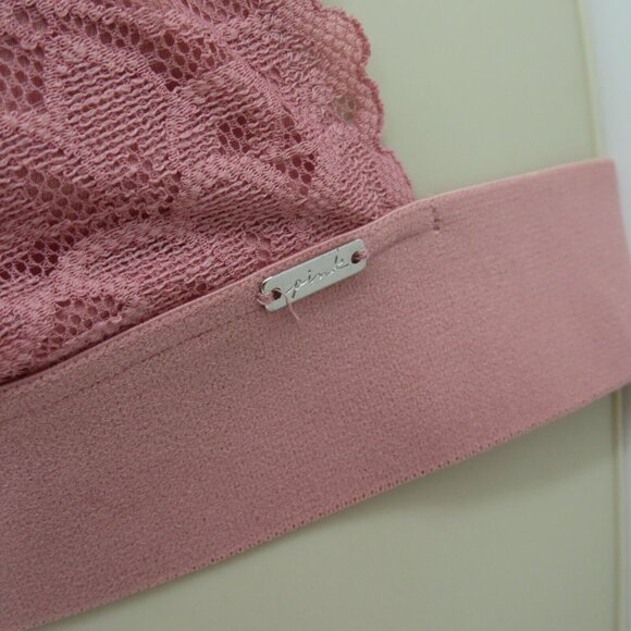 PINK Victorias Secret Small Lace Bralette V Neck Floral Flower Bra Strappy NEW - Picture 5 of 15